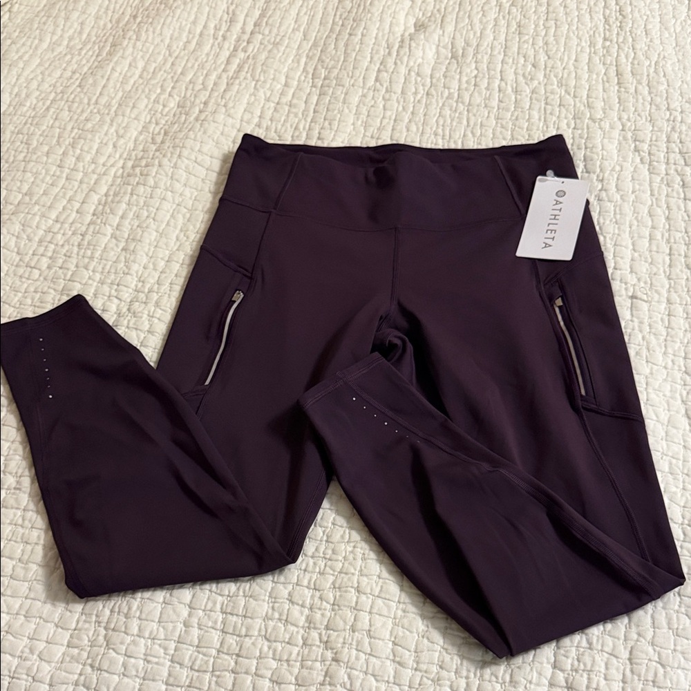 NWT Athleta Women’s Dark Purple Rainier Tight